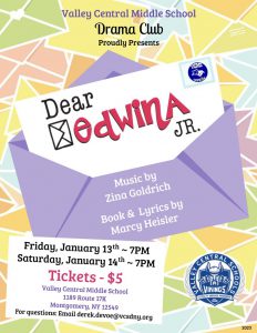 Dear Edwina Jr. Drama Club Performance Poster