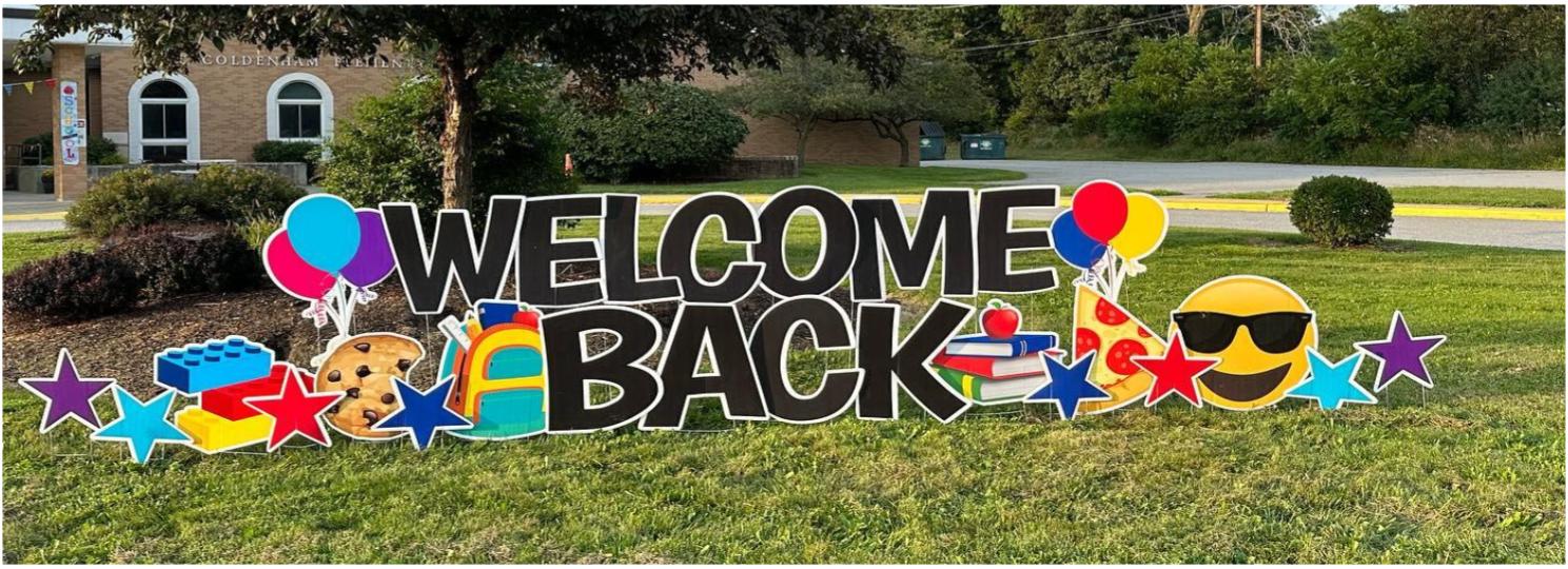 Welcome Back Sign at East Coldenham