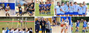 A header with students performing athletics from throughout the year. 