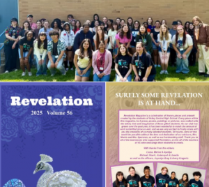 A flyer of the Valley Central Revelation club that has a group photo. 